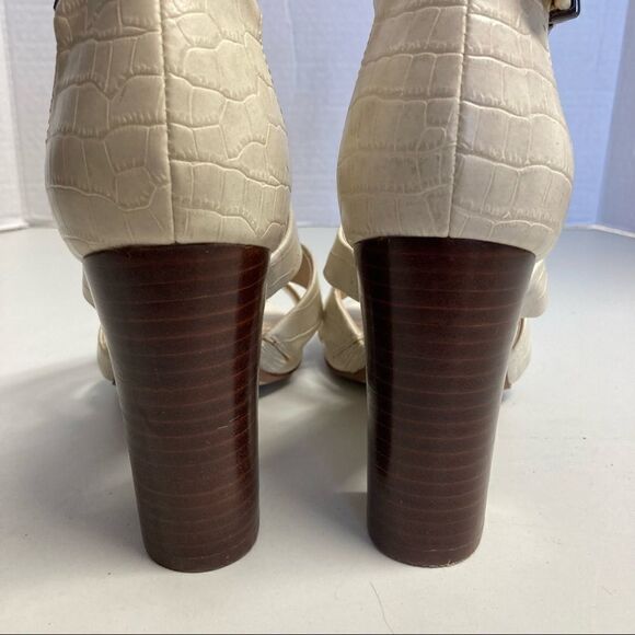 JONES NEW YORK,Cream,Cone Block, Open toe,Gladiator Heels,Sz 6.5 M, Jessie Style - Picture 12 of 14
